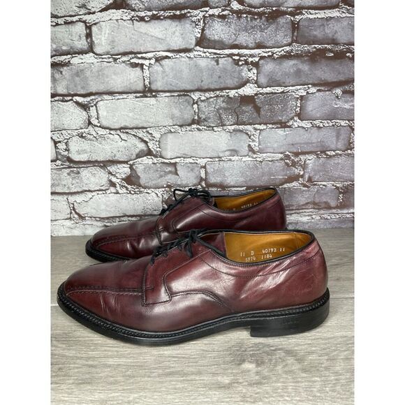 Allen Edmonds Hillcrest Brown Leather Bicycle Toe Lace Up Dress Shoes Men 11D US main image 8